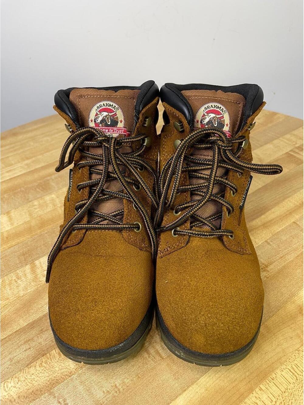Brahma Steel Toe Boots Men’s Size 7 Waterproof Safety Shoe Slip Resistant